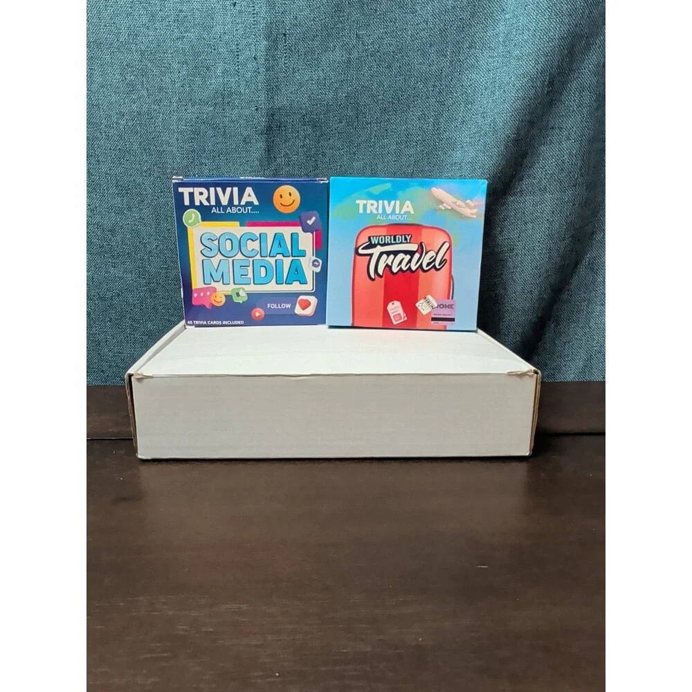 8-Pack Mini Trivia Game Set | Music Movies Sports Travel & Puzzles